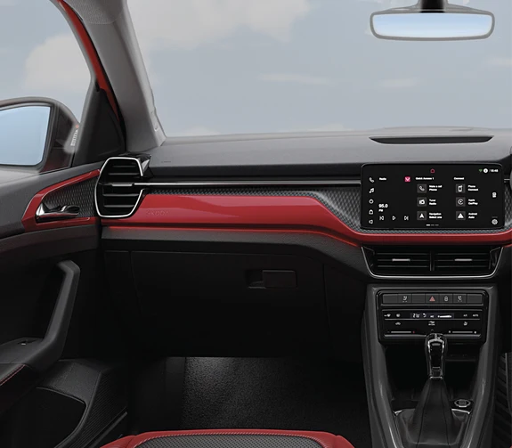 Red Ambient Lighting with Ruby Red Metallic Décor